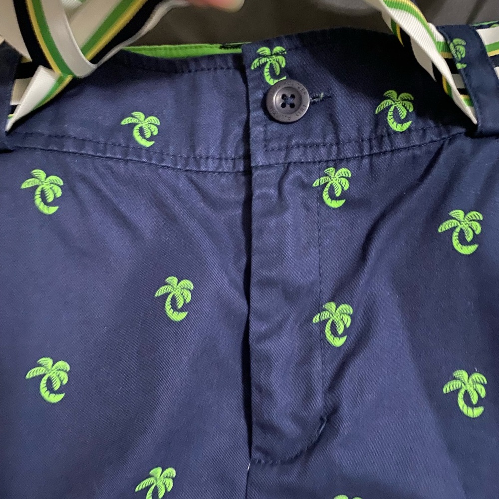 Lilly Pulitzer Navy and Green Palm Tree Skirt 4 - Picture 2 of 5